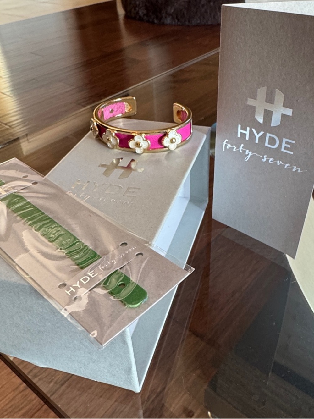 NEW! Hyde Forty-Seven Bloom Cuff Bracelet in Polish Gold